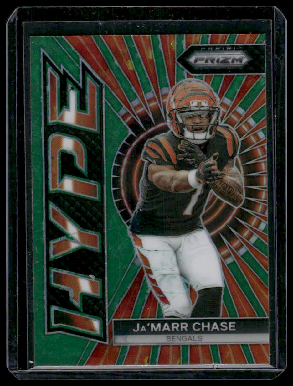 2023 Panini Prizm #H-8 Ja'Marr Chase Hype Green Prizm